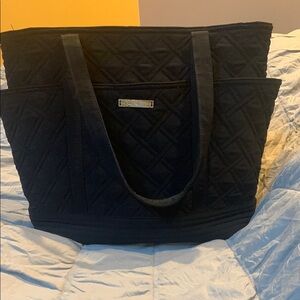 Black Quilted Tote Bag vera Bradley
